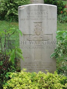 TRINCOMALEE WAR CEMETERY - SCRIVEN, WILLIAM EDWARD